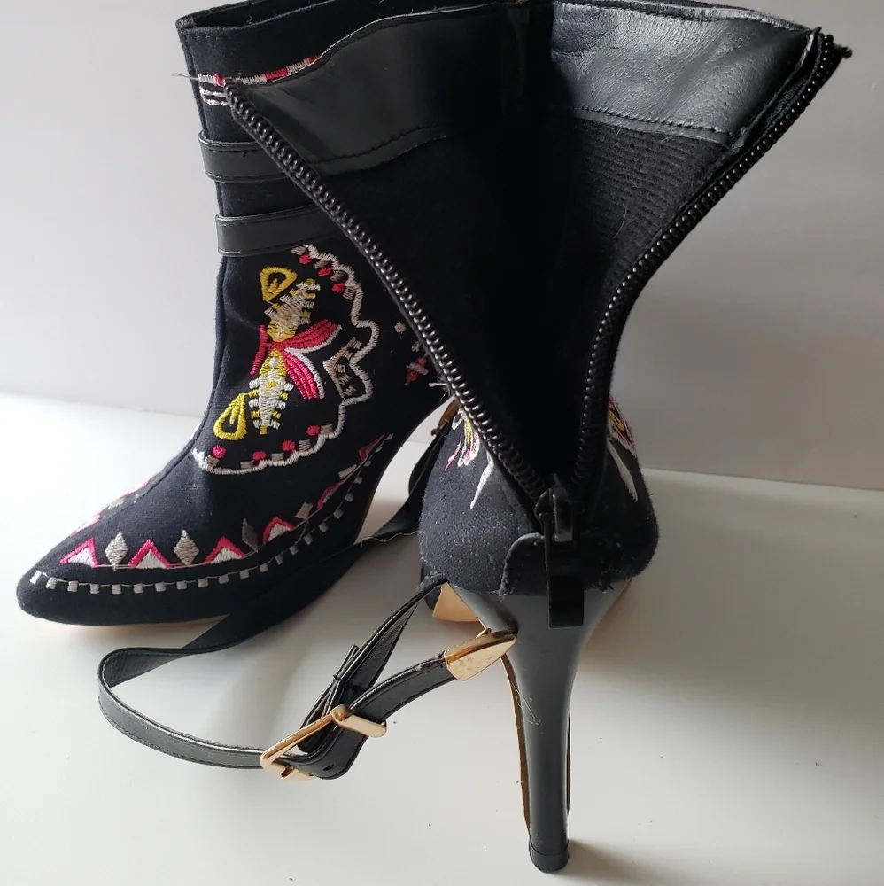 Boho Embroidered booties